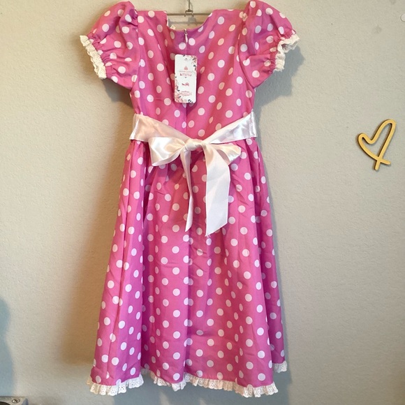 NWT Kid’s Minnie Style Pink Polka Dot Dress - Picture 8 of 16